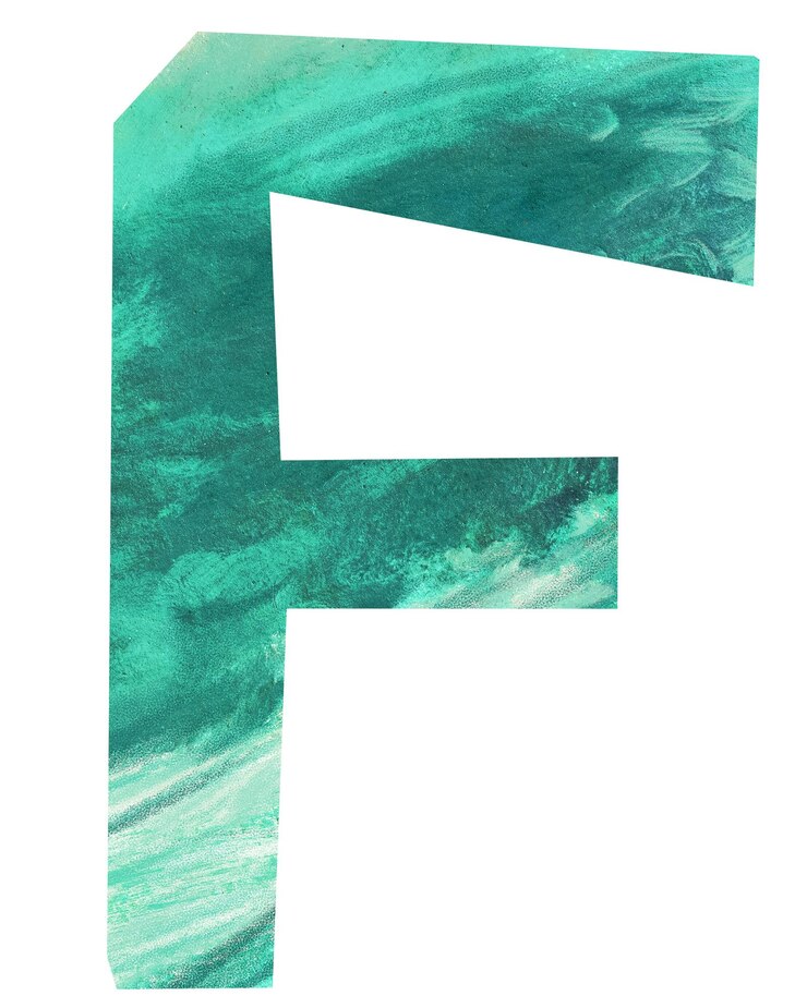 Foto f letra png papel alfabeto inglês fundo transparente