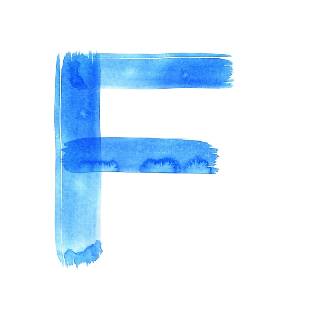 F letras em aquarela