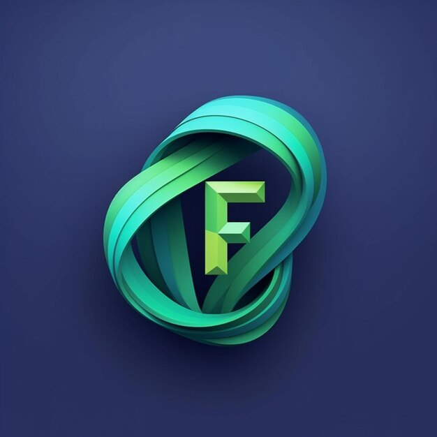 f logo design 3d