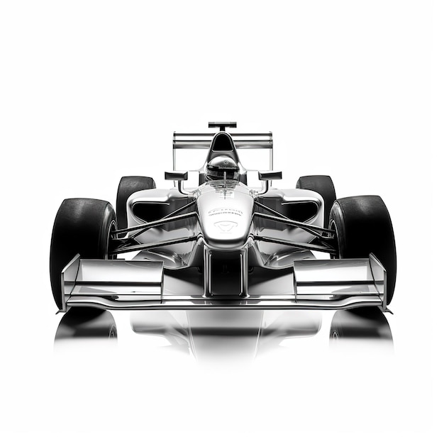 F1 3D Icon de carro de corrida, logotipo de jato de transporte, carro de competição esportivo em cor vermelha F1 Carro de corrida em branco