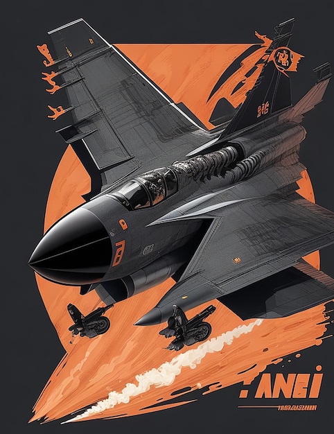 F15 Aeroplan Ai-Bild für T-Shirt-Design