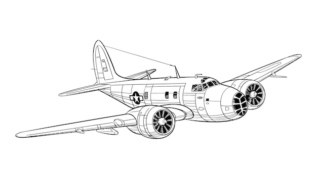 F16 Fighting Falcon Contorno Ilustración Jet de combate F16 Libro para colorear para niños y adultos Mi