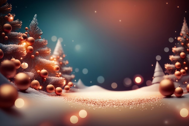 Fabelhafter roter leerer Hintergrund der frohen Weihnachten Illustration AI Generative