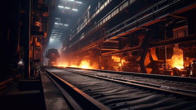Fábrica de acero de producción manufacturera