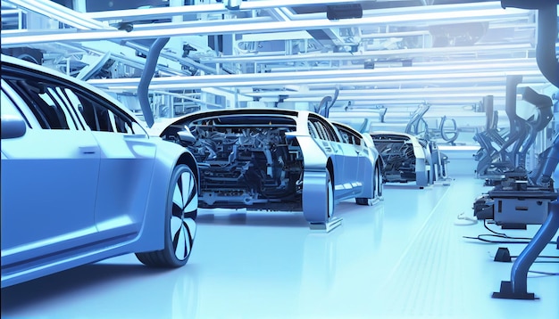 Fábrica de fabricação de automóveis IA generativa