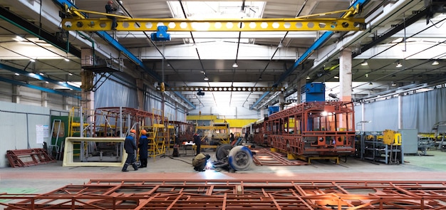 Foto fabricação de produção de ônibus