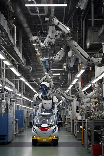 Foto fabricación robótica automotriz