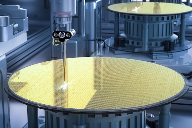 Fabricación de semiconductores con brazos robóticos