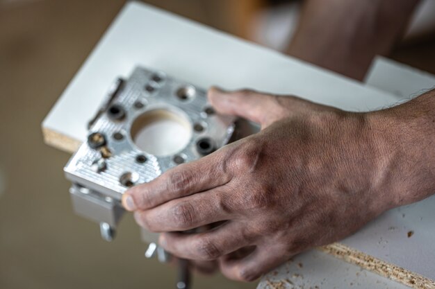 Fabricante de móveis universais, ferramenta profissional de perfuração de precisão.