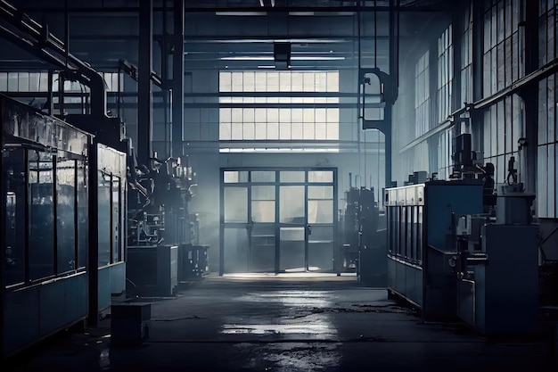 Fabrik, in der mit Hilfe moderner Maschinen und Technologie Kunststofffenster hergestellt werden