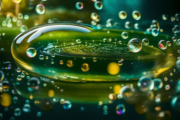 Fabulosamente hermosas burbujas de petróleo Un mundo dentro