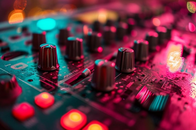 Faça um controlador de mixagem de áudio para mixar música eletrônica em um anúncio de foco seletivo de festa em boate