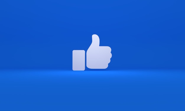 Facebook como icono 3D aislado en fondo azul Concepto de fondo de las redes sociales