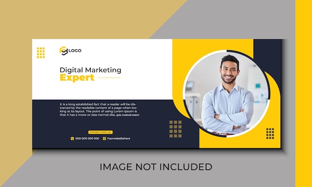 Facebook-Cover-Vorlage Digitale Marketing-Agentur soziale Cover- und Web-Banner-Anzeigenvorlage