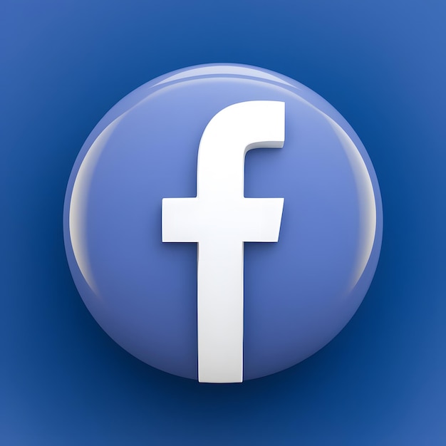 Facebook-Logo im Inneren isoliert auf durchsichtigem Hintergrund