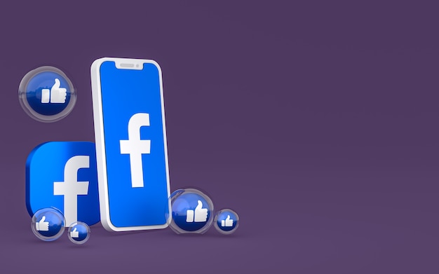 Facebook-Symbol auf dem Bildschirm Smartphone- und Facebook-Reaktionen lieben, wow, wie Emoji