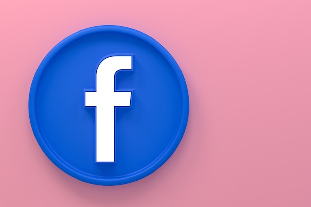Facebook-Symbol Reaktionen Emoji 3d rendern, Social-Media-Symbol