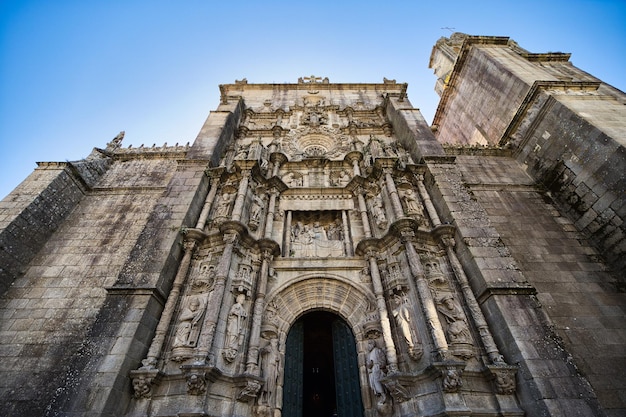 Fachada da basílica real de Santa Maria la Mayor Pontevedra Galicia