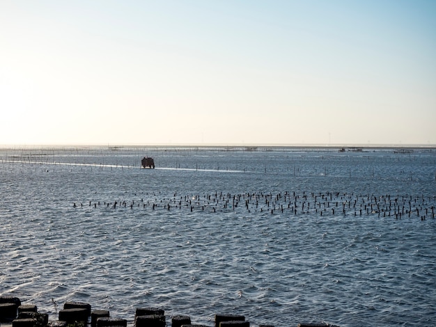 Fachada da Zona Intertidal de Wanggong em WanggongChanghua County Taiwan