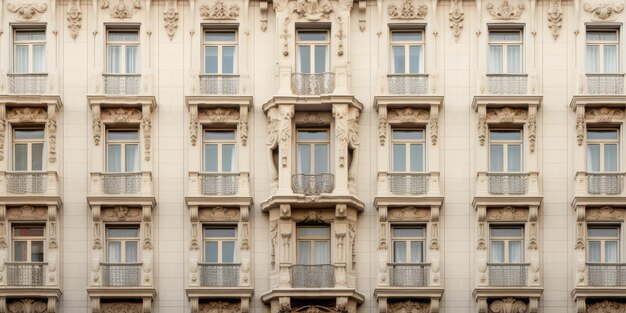 Fachada de um edifício estampado