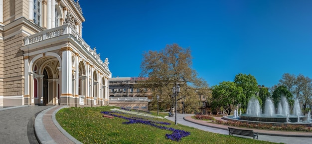 Fachada do teatro de ópera e balé em Odessa Ucrânia