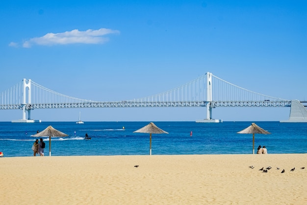 Fachada de la playa de Haeundae en Busan, Corea.