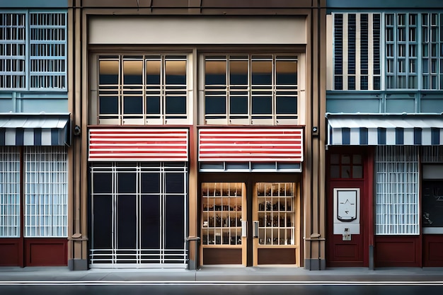 fachada de vitrina de una tienda japonesa