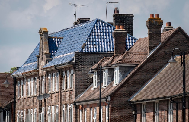 Fachadas de edificios en la ciudad de East Grinstead, West Sussex, Reino Unido