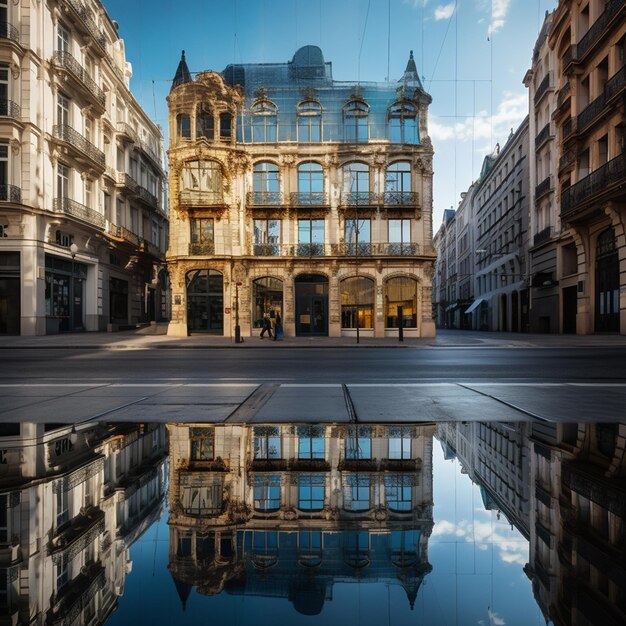 fachadas fotográficas con reflejos