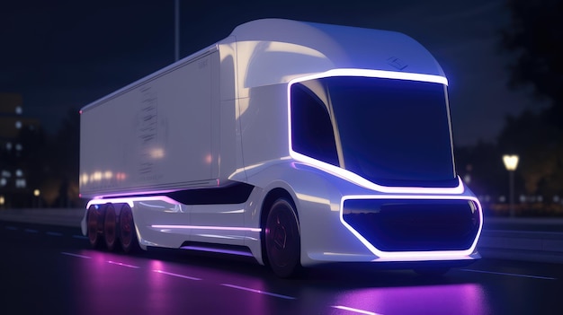 Fahrerloses autonomes Auto auf der Straße Futuristisches Verkehrskonzept