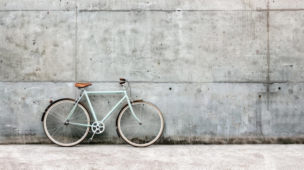 Fahrrad gegen eine Betonmauer