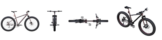 Fahrrad, isoliert auf weißem Hintergrund, 3D-Darstellung, cg-Rendering