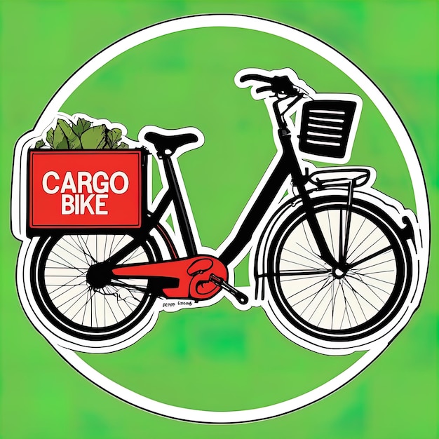 Fahrrad-Lieferservice, Fahrrad mit Korb, Essen und Essen, Vektor-Illustration, Fahrrad-Logo, Fahrrad