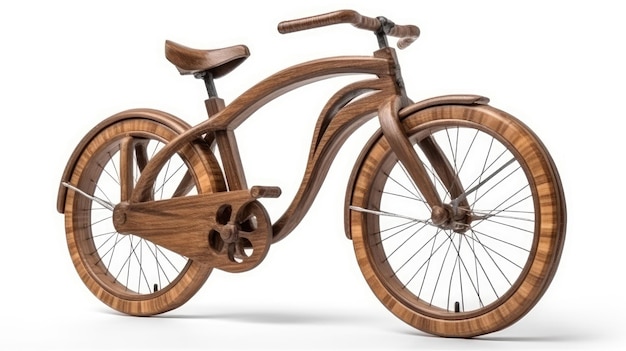 Fahrrad mit Rahmen aus Holz