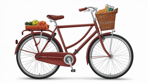 Fahrrad PNG mit weißem Hintergrund kostenlose High-Quality-Vektor-Illustration