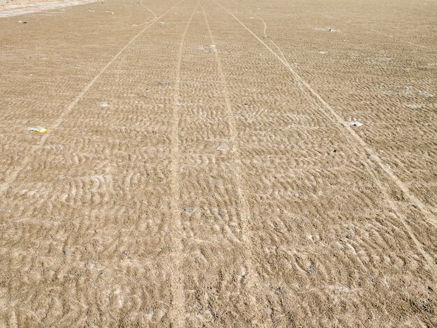 Fahrradfelge auf Sand