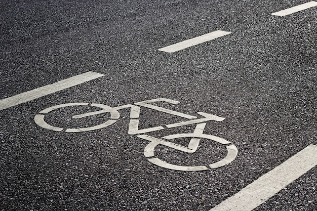 Fahrradverkehrsschild auf der Straße