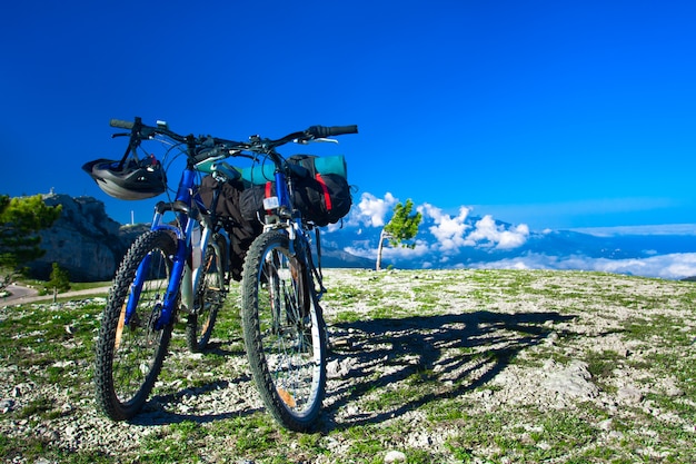 Foto fahrräder am berg