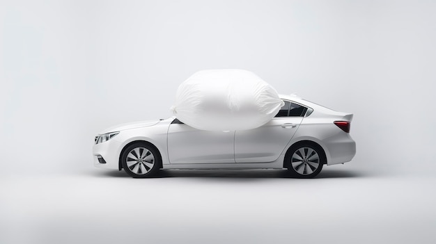 Fahrzeuge Airbags mit weißem Hintergrund