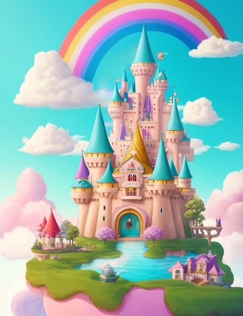 Fairy Tail inspirierte die schöne generative KI des Prinzessinnenschlosses