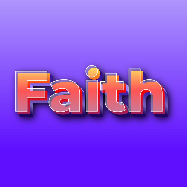 FaithText-Effekt JPG-Hintergrundkartenfoto mit violettem Farbverlauf