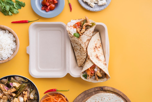 Fajitas nehmen null Abfall weg