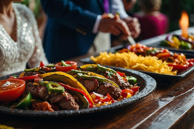 Fajitas para la recepción de bodas