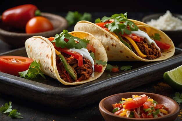 Foto fajitastuffed tortilla cone bowls (tortillas de cono relleno de fajita)