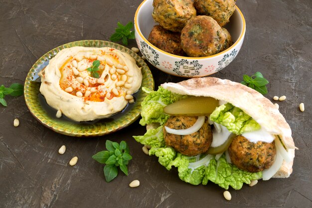 Falafel, un plato tradicional israelí de garbanzos.