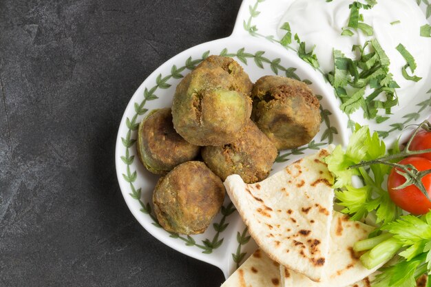 Falafel, un plato tradicional israelí de garbanzos.