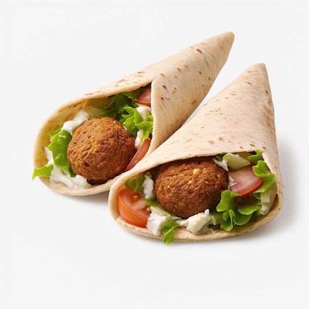 Falafel-Sandwich mit frischem Gemüse