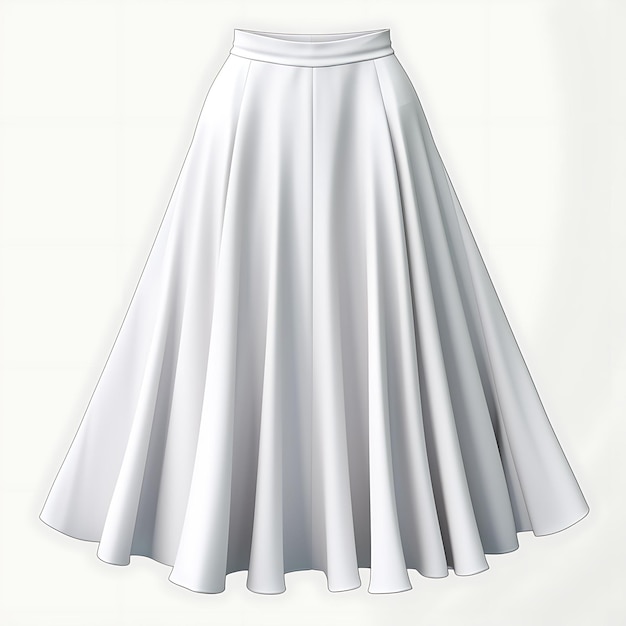 Foto una falda de línea varias telas eg lana de algodón alargada forma de modas ropa sobre un fondo limpio