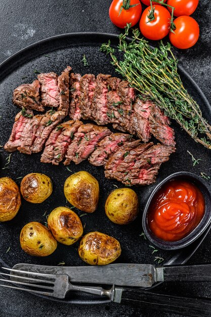 Falda machete carne a la parrilla ternera