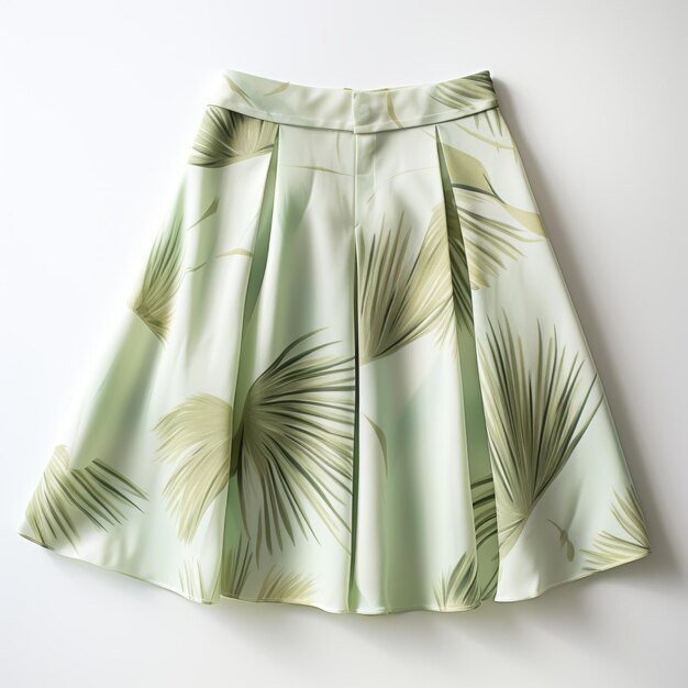 Falda Palm Island Estampado Verde Estilo Rinko Kawauchi